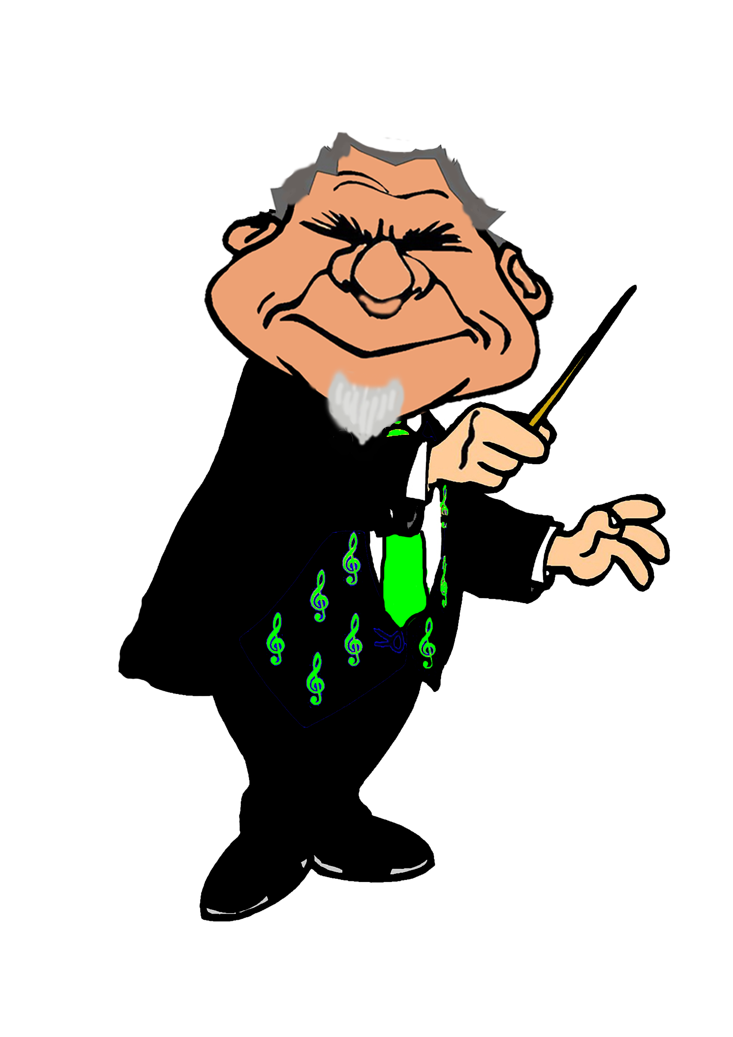 Dessin du chef d'orchestre de l'harmonie